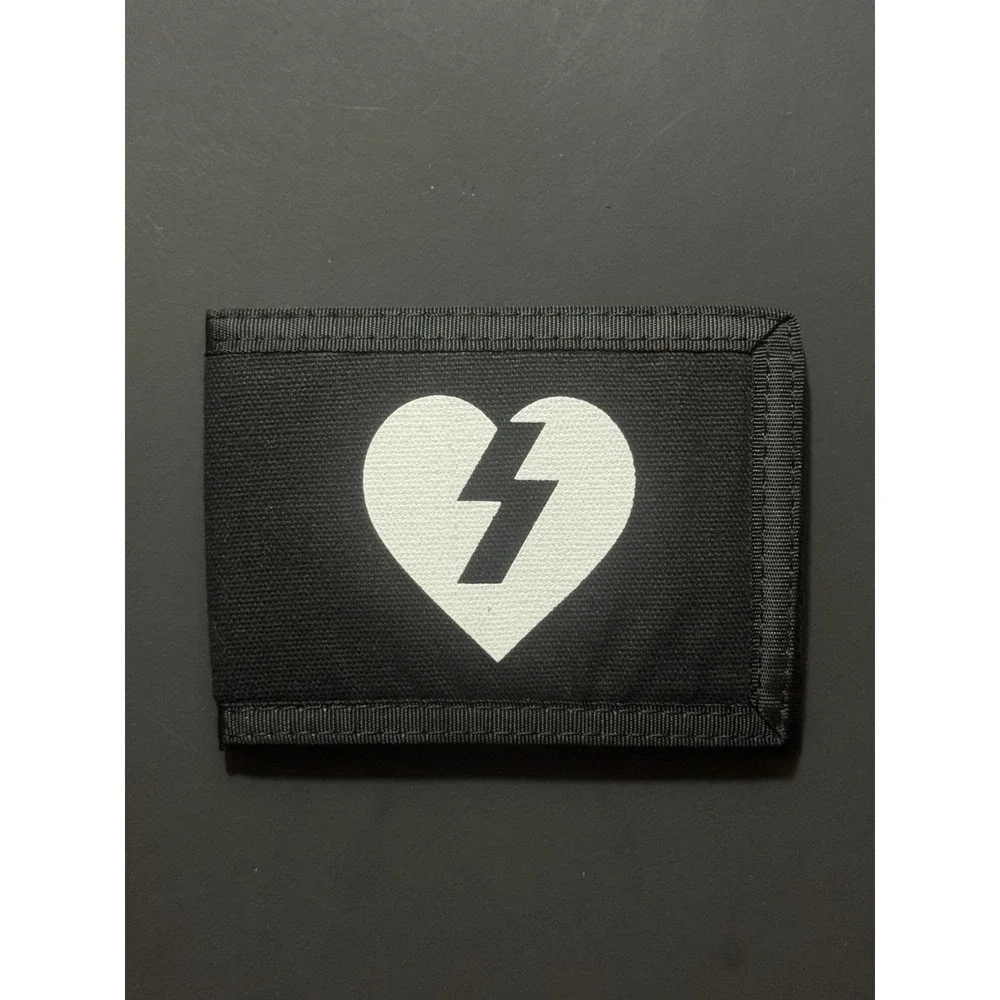 Y2K Mystery Skateboarding Black‎ Canvas Wallet